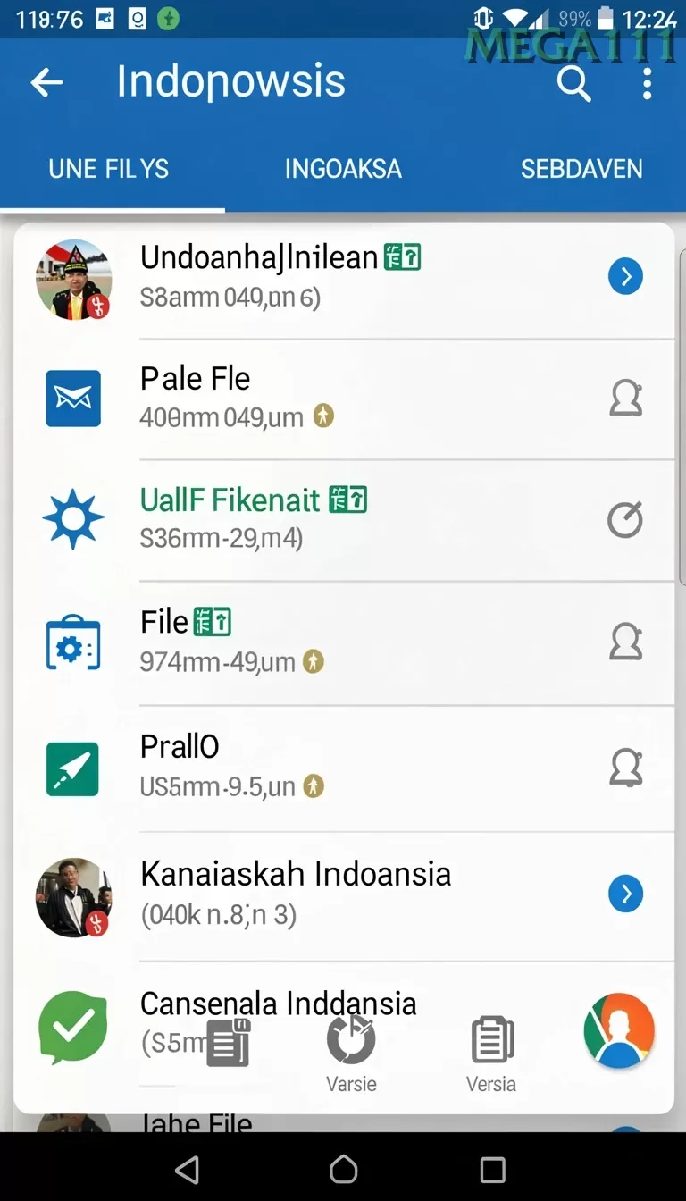 Cuplikan layar GARUDA55 — aktivitas