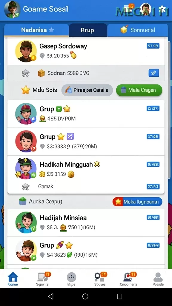 Cuplikan layar BOLA07 — aktivitas
